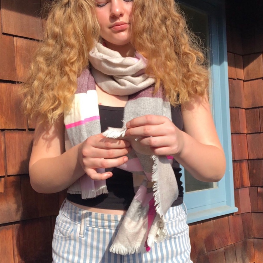 Pink Plaid Scarf!
